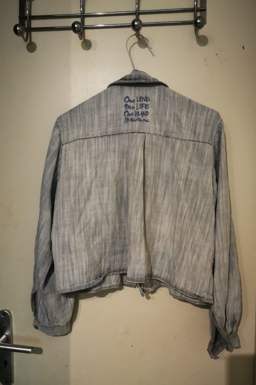 Petite veste jean one love etc