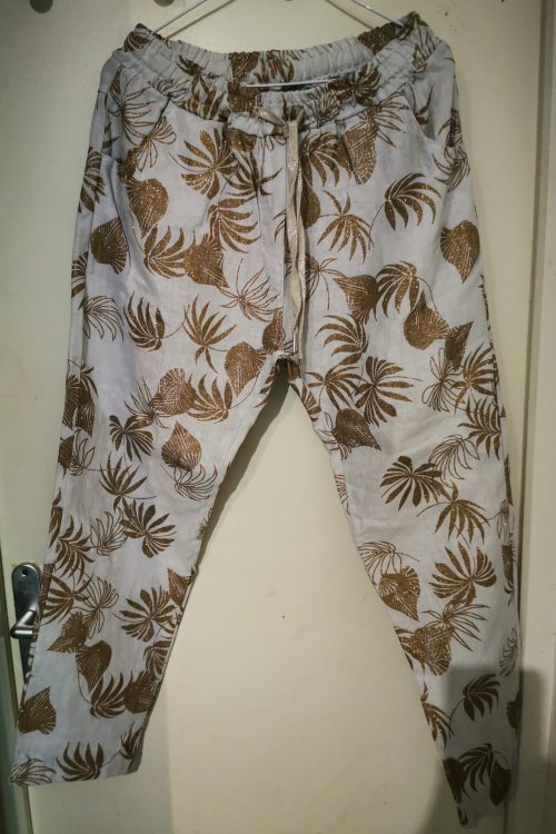 Pantalon lin pailleté