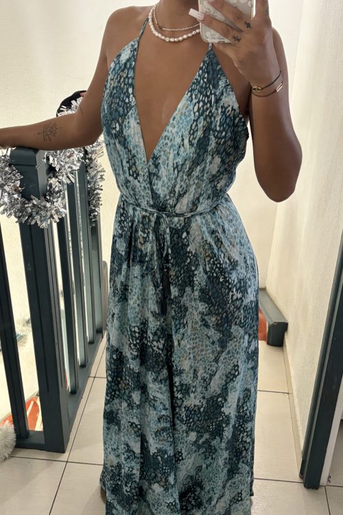Longue robe bleu