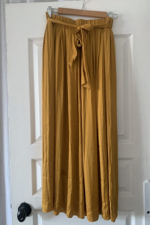 Jupe longue moutarde