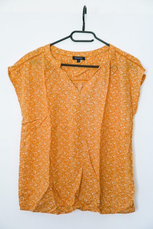 Blouse jaune fleurie