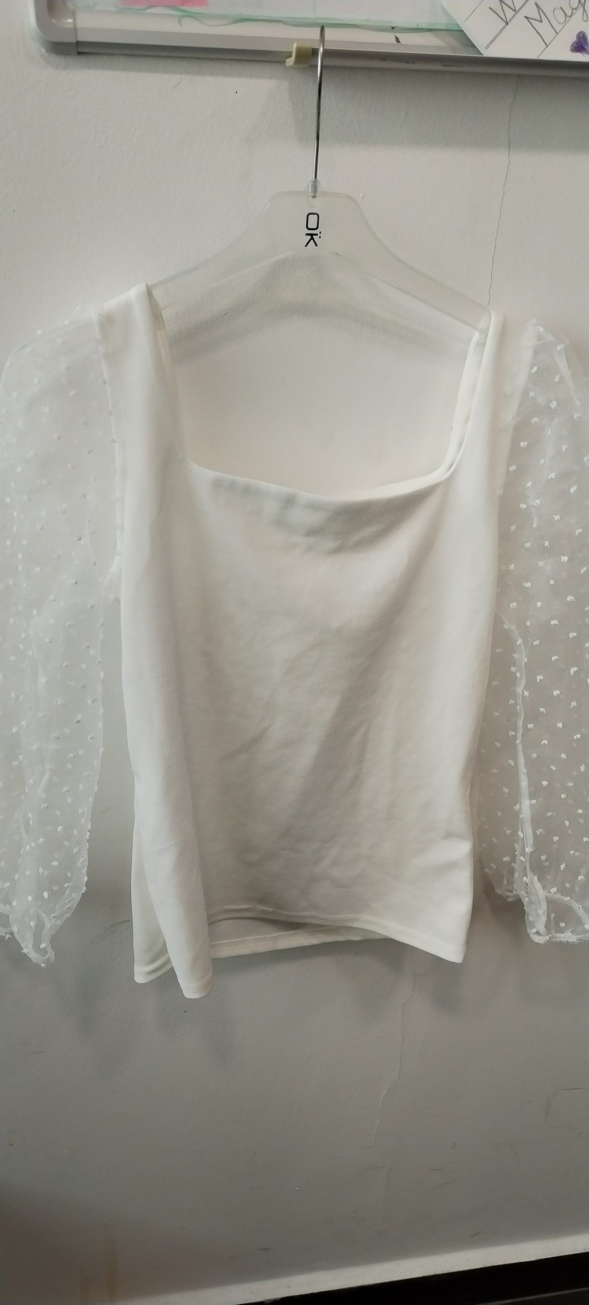 Blouse blanche et tulle à pois – Image 3